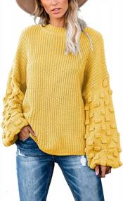 img 4 attached to Snuggle-Up In Style: Kisscynest'S Oversized Pullover Sweater For Women
