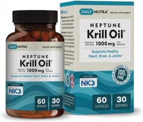 img 4 attached to DailyNutra Neptune Krill Oil 1000Mg High Absorption Omega-3 EPA DHA & Astaxanthin. Pure And Sustainable. Clinically Shown To Support Healthy Heart, Brain And Joints (30 Servings / 60 Softgels)