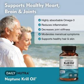img 3 attached to DailyNutra Neptune Krill Oil 1000Mg High Absorption Omega-3 EPA DHA & Astaxanthin. Pure And Sustainable. Clinically Shown To Support Healthy Heart, Brain And Joints (30 Servings / 60 Softgels)
