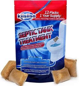 img 4 attached to 🚽 Kiissiiso 12-Pack Septic Tank Enzyme Treatment for Year-long Supply, Soluble Enzyme Packs for Efficient Dissolution of Wastes, Greases, and Odors
