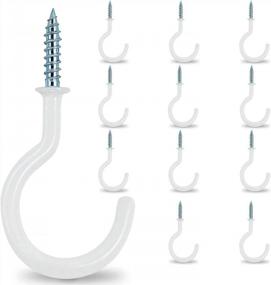 img 4 attached to Get Organized With 12 Large Ceiling Hooks By HULISEN - Heavy Duty Screws With Vinyl Coating For Easy Hanging Of Plants, Mugs, Wind Chimes, And Utensils