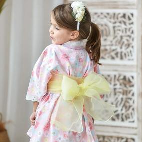 img 1 attached to Японское платье-кимоно юката из органического хлопка для девочек от 1 до 7 лет - PAUBOLI