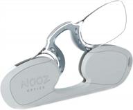 6 colors & 5 corrections - rectangular armless reading glasses by nooz optics logo