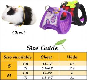 img 2 attached to Soft & Adjustable Handmade Harness Vest And Leash Set For Small Pets - Hamsters, Rats, Iguanas, Bearded Dragons, And Ferrets In Purple