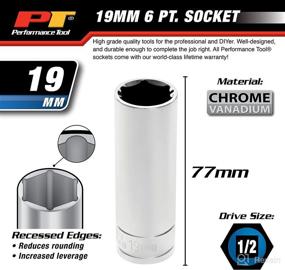 img 1 attached to 🔧 1/2 Drive 6-Point Socket, 19mm by Performance Tool - W32419