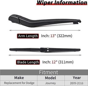 img 3 attached to 🚗 OTUAYAUTO Factory OEM Replacement Rear Windshield Wiper Arm Blade Set for Dodge Journey Vehicles (Part No. 68040371AA)