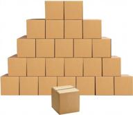 25-pack edenseelake small cardboard shipping boxes, 5 x 5 x 5 inches for efficient shipping логотип