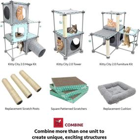 img 2 attached to 🐈 Enhance Your Cat's Space with Kitty City Cat Furniture Accessories: Scratch Posts, Comfy Beds, Entertaining Toys, and Cozy Cubes