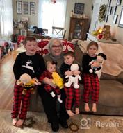 img 1 attached to Christmas Reindeer Plaid Pajamas: Matching Long Sleeve Sets For The Whole Family, Striped Kids Holiday Sleepwear And Homewear By CARETOO review by Rich Shankar