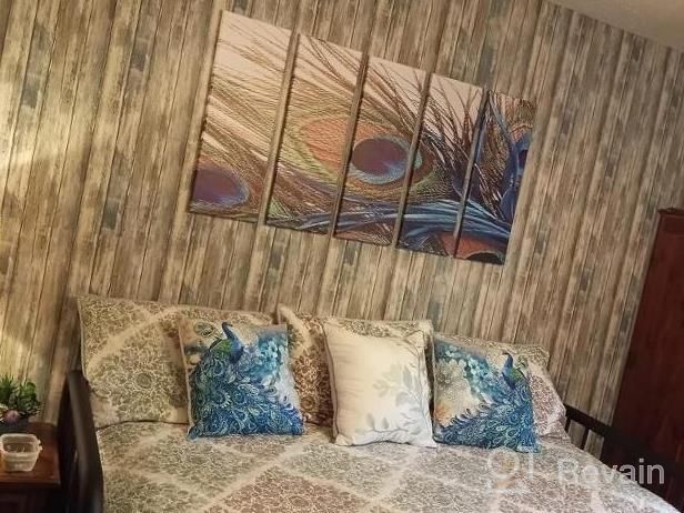 img 1 attached to Transform Your Home With Self-Adhesive Wood Plank Wallpaper - 17.71"X78.7" Peel And Stick Decorative Vintage Panel review by Paul Opoku