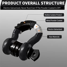 img 1 attached to AUTOBOTS Bow Shackles 3/4&#34 Exterior Accessories