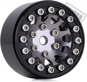 img 3 attached to Upgrade Your RC Crawler Car With INJORA 1.0 Metal Beadlock Wheel Rims For 1/18 TRX4M And 1/24 Scale Axial SCX24 Deadbolt - Black & Grey