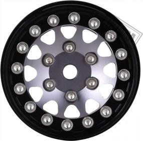 img 1 attached to Upgrade Your RC Crawler Car With INJORA 1.0 Metal Beadlock Wheel Rims For 1/18 TRX4M And 1/24 Scale Axial SCX24 Deadbolt - Black & Grey