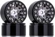 upgrade your rc crawler car with injora 1.0 metal beadlock wheel rims for 1/18 trx4m and 1/24 scale axial scx24 deadbolt - black & grey logo