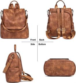 img 1 attached to CLUCI Backpack Shoulder Anti Theft Two Toned Women's Handbags & Wallets ~ Fashion Backpacks