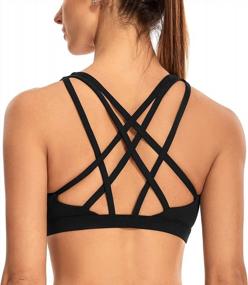 img 4 attached to Wirefree Yoga Bralette With V-Back Design And Removable Padding For Women'S Workout And Gym - INIBUD Sports Bra