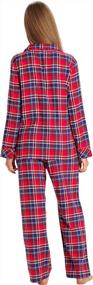 img 3 attached to EVERDREAM Sleepwear Женская фланелевая пижама, длинный пижамный комплект из 100% хлопка