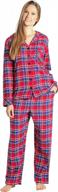 everdream sleepwear женская фланелевая пижама, длинный пижамный комплект из 100% хлопка логотип