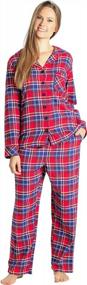 img 4 attached to EVERDREAM Sleepwear Womens Flannel Pajamas, Long 100% Cotton Pj Set