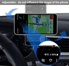 img 1 attached to 📱 Universal Magnetic Car Phone Holder Mount with Super Strong Magnet, Dashboard Cell Phone Holder for Car with 2 Metal Plates, Bonus Charging Cable - Black