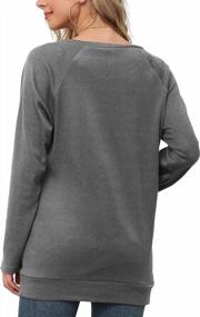 img 1 attached to Женская туника с длинным рукавом, осенняя блузка, рубашка, повседневная футболка