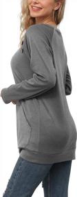 img 2 attached to Женская туника с длинным рукавом, осенняя блузка, рубашка, повседневная футболка