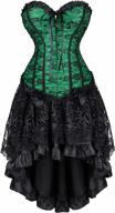frawirshau corset dress bustier lingerie corset top and steampunk skirt burlesque costumes for women halloween costume logo