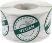 vegan food rotation labels 1.25 inch round circle dots 500 adhesive stickers logo