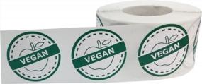 img 1 attached to Vegan Food Rotation Labels 1.25 Inch Round Circle Dots 500 Adhesive Stickers