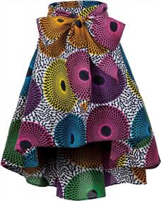 img 4 attached to Stylish And Colorful African Print Skirt For Casual And Traditional Wear: SHENBOLEN Women'S Dashiki Skirt