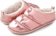 cozy and stylish women's slipper with memory foam and sherpa lining by rockdove logo