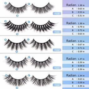 img 3 attached to 10 Pairs 5 Styles Faux Mink Lashes - Natural To Dramatic Volume False Eyelashes With Grooming Kit By MAGEFY