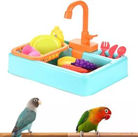 img 4 attached to Pet Parrots Bathtub Automatic Dishwasher Birds