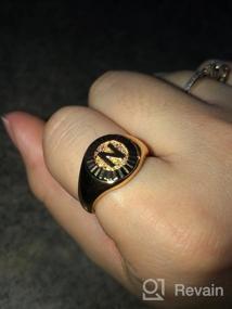 img 5 attached to Make A Statement With Trendsmax Chic Gold Plated Initial Letter Rings In A-Z For Women And Girls