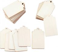 get creative with beadthoven's 100pcs natural wood tags for diy crafting - rectangle pendants, 2.6 x 1.5 inch logo