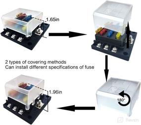 img 1 attached to 🚗 Автомобильная коробка предохранителей Jamgoer 6 с индикатором LED и водонепроницаемым кожухом - идеальное решение для автомобильных, грузовых, морских, домов на колесах и лодочных электрических систем.