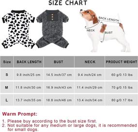 img 3 attached to 🐶 2-Pack Soft Dog Pajamas: Fuzzy Coat Winter Outfits for Small Dogs - Plush Pet Jumpsuits, Onesies & Warm Coats