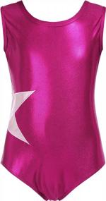 img 4 attached to Girls Gymnastics Leotard Shiny Ballet Dance Outfit With Sparkling Stars