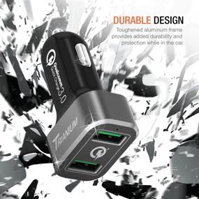 img 2 attached to Fast Charging Car Charger: Trianium Quick Charge 3.0 Dual USB ⚡ Port with Qualcomm Compatibility for Galaxy S20 Ultra, iPhone, LG, Moto, and More