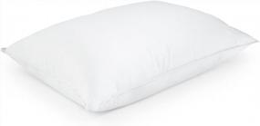 img 4 attached to Hypoallergenic DOWNLITE Hotel & Resort 50-50 Down & Feather Blend Pillow – Medium Density – Standard Size