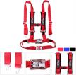 red 4-point safety harness set with ultra comfort heavy duty shoulder pads - rastp (pack of 1) logo