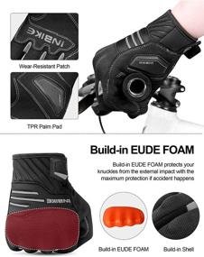 img 2 attached to INBIKE Breathable Motorcycle Gloves: Ultimate Protection for Men's Motorbike Riding with Touchscreen and Hard Knuckle TPR Palm Pad