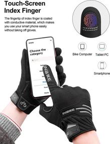 img 1 attached to INBIKE Breathable Motorcycle Gloves: Ultimate Protection for Men's Motorbike Riding with Touchscreen and Hard Knuckle TPR Palm Pad