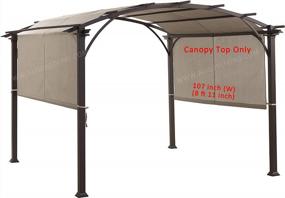 img 3 attached to Upgrade Your Lowe'S Garden Treasures Pergola With ALISUN Replacement Sling Canopy (Beige)