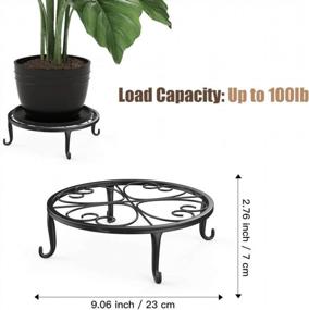 img 2 attached to Stunning And Sturdy: Luxspire 3-Pack Metal Plant Pot Stands For A Charming Garden And Patio Look!