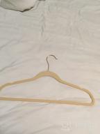 img 1 attached to Organize Your Wardrobe In Style With MIZGI'S 30-Pack Premium Velvet Hangers: Heavy-Duty, Non-Slip, Slimline, Space-Saving Clothes Hangers With Gold Hooks review by Carlos Melendez