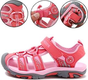 img 3 attached to DADAWEN Outdoor Closed Toe Sandals: Stylish Toddler Boys' Shoes for Outdoor Adventures