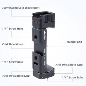 img 2 attached to ARNARKOK Metal Phone Clamp Tripod Mount - Versatile Smartphone Holder with Rotatable Cold Shoe & Universal Compatibility: iPhone 13, 12, 11 Pro, X Max, 8 Plus, Samsung Galaxy - Includes Arca Swiss Quick Release Plate