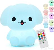 🐶 puppy dog night light for kids bedroom - cute animal led nursery nightlights for girls, boys & toddlers - battery operated soft touch lamp - kawaii decor - perfect gift for kids & women логотип