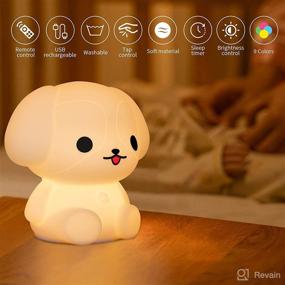 img 3 attached to 🐶 Puppy Dog Night Light for Kids Bedroom - Cute Animal LED Nursery Nightlights for Girls, Boys & Toddlers - Battery Operated Soft Touch Lamp - Kawaii Decor - Perfect Gift for Kids & Women